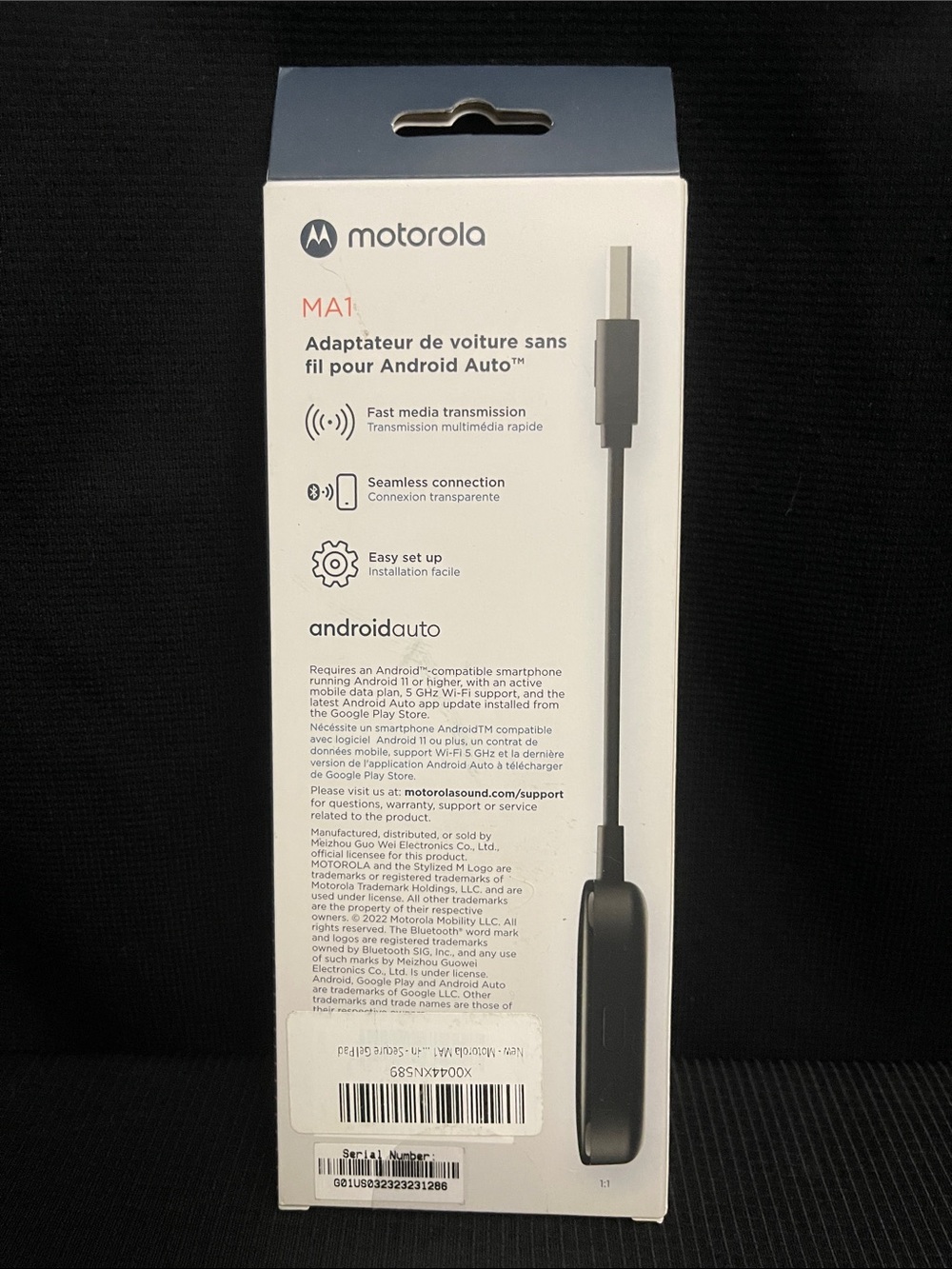 Motorola MA1 Wireless Car Adapter - Black - Picture 2 of 4